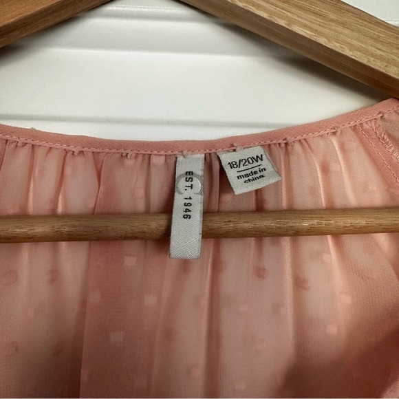 Est. 1946 Flowy Boho Pink Polka Dot Floral Tunic Top - Picture 5 of 7